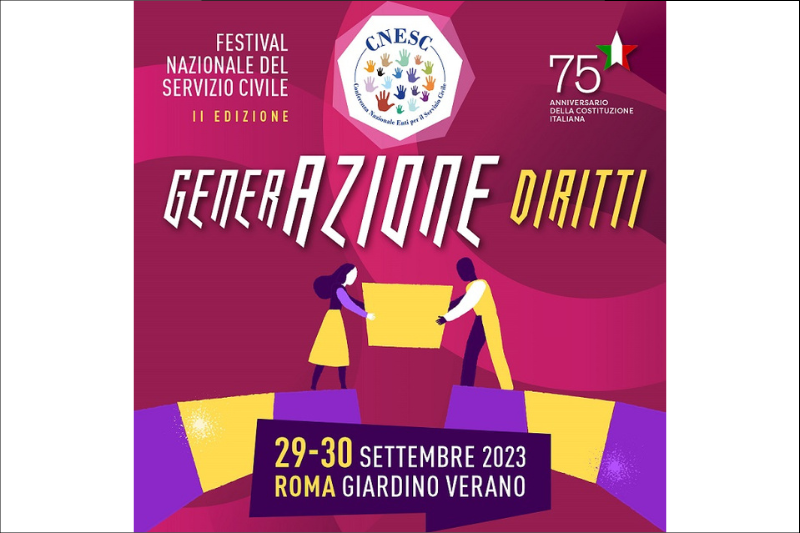 La locandina dell'evento Generazione Diritti - Festival nazionale del servizio civile